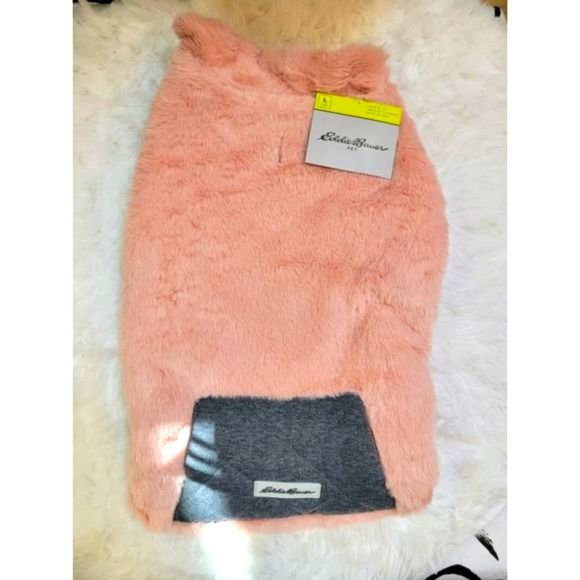 NWT Eddie Bauer Super Soft Plus Faux Fur Jacket Size Large Pink and Gray